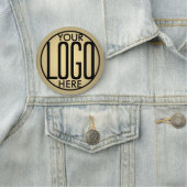 会社またはチームのロゴ金ゴールドカラー印刷プラスチック 名札 (インサイチュ)