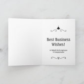 会社またはビジネスのためのラベルのクリスマスカード シーズンカード (内部)