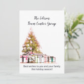 会社またはビジネスのクリスマス シーズンカード (スタンド正面)