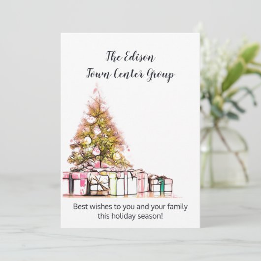 会社またはビジネスのクリスマス シーズンカード (スタンド正面)