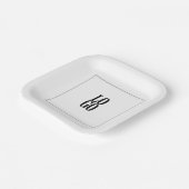 会社またはビジネスのロゴ（枠が白い場合） ペーパープレート (傾斜あり)