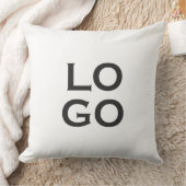 会社またはビジネスカスタムのロゴを白色で表示 クッション (ブランケット)