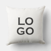 会社またはビジネスカスタムのロゴを白色で表示 クッション (裏面)
