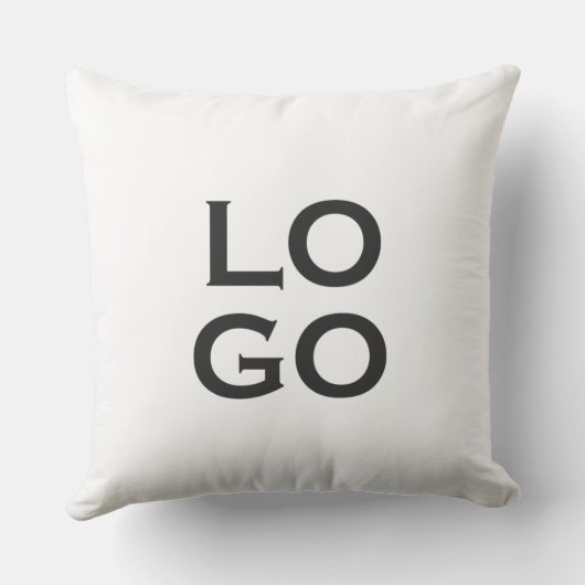 会社またはビジネスカスタムのロゴを白色で表示 クッション (裏面)