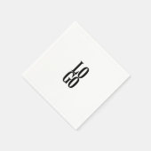 会社またはビジネスカスタムのロゴを白色で表示 スタンダードカクテルナプキン (角)