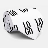 会社またはビジネスカスタムのロゴを白色で表示 ネクタイ (ロール)