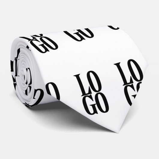 会社またはビジネスカスタムのロゴを白色で表示 ネクタイ (ロール)