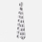 会社またはビジネスカスタムのロゴを白色で表示 ネクタイ (裏面)