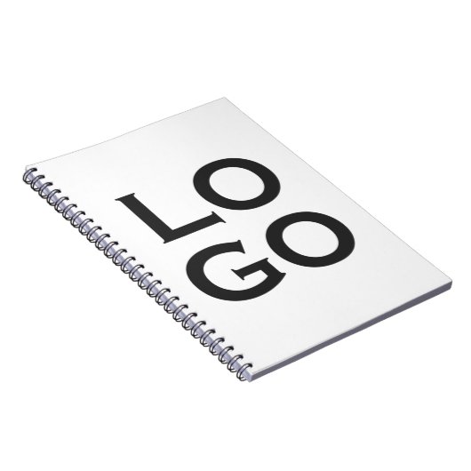 会社またはビジネスカスタムのロゴを白色で表示 ノートブック (右側)