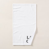 会社またはビジネスカスタムのロゴを白色で表示 バスタオルセット (ハンドタオル)