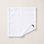 会社またはビジネスカスタムのロゴを白色で表示 バスタオルセット (ウォッシュタオル)