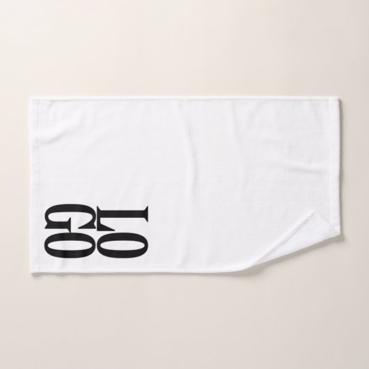 会社またはビジネスカスタムのロゴを白色で表示 バスタオルセット (ハンドタオル)