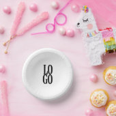 会社またはビジネスカスタムのロゴを白色で表示 ペーパーボウル (パーティー)