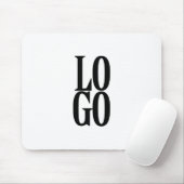 会社またはビジネスカスタムのロゴを白色で表示 マウスパッド (マウス)