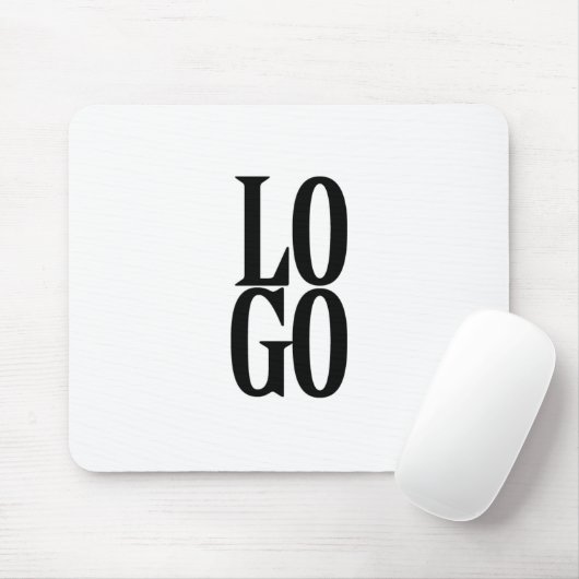 会社またはビジネスカスタムのロゴを白色で表示 マウスパッド (マウス)