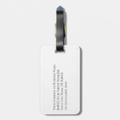 会社またはビジネスカスタムのロゴを白色で表示 ラゲッジタグ (裏面縦)
