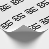 会社またはビジネスカスタムのロゴを白色で表示 ラッピングペーパー (角)