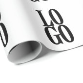 会社またはビジネスカスタムのロゴを白色で表示 ラッピングペーパー (ロールコーナー)