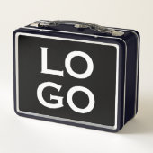 会社またはビジネスカスタムのロゴ(黒) メタルランチボックス (裏面)