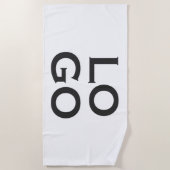 会社またはビジネスカスタムロゴ ビーチタオル (正面)