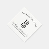 会社またはビジネスカスタム文字のロゴ スタンダードカクテルナプキン (角)