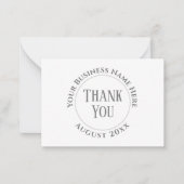 会社または会社のお礼のノートカード ノートカード (正面)