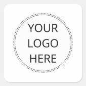 会社または会社のロゴの四角いステッカー スクエアシール (正面)