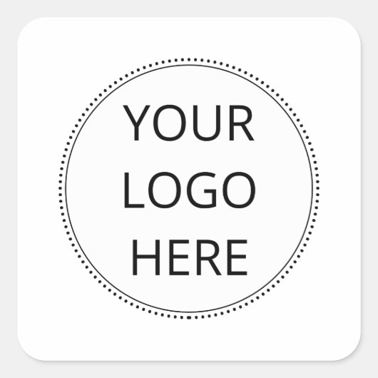 会社または会社のロゴの四角いステッカー スクエアシール (正面)