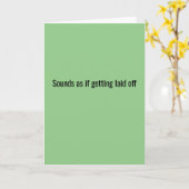 会社を解雇される、まさかの幸運 - カード (黄色い花)