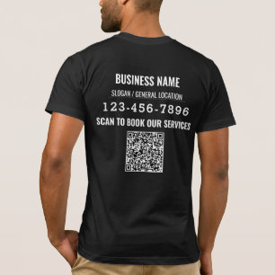 会社イベントウェルカムビジネスロゴQRコード Tシャツ