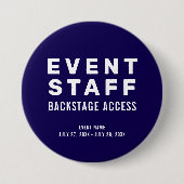 会社イベントスタッフバックステージアクセス 缶バッジ (正面)