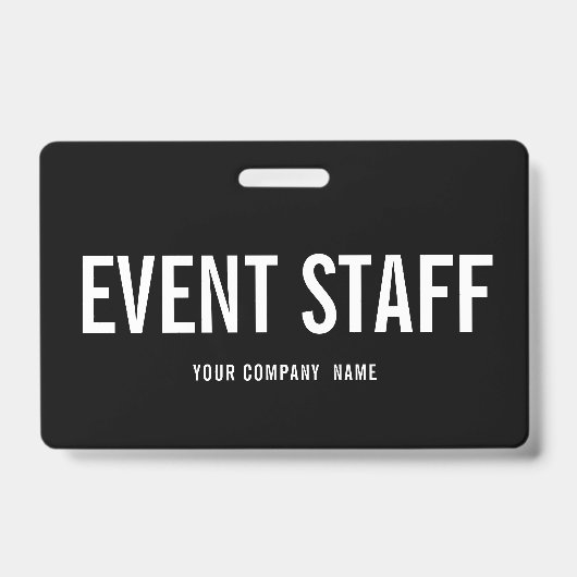 会社イベントスタッフバックステージパスIDバッジ バッジ (正面)