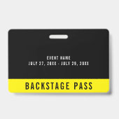 会社イベントスタッフバックステージパスIDバッジ バッジ (裏面)