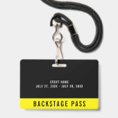 会社イベントスタッフバックステージパスIDバッジ バッジ (裏面（ネックストラップ付）)