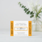 会社イベントチケットコンサート　1名様招待 エンクロージャーカード (スタンド正面)