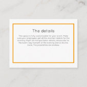 会社イベントチケットコンサート　1名様招待 エンクロージャーカード (裏面)