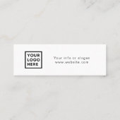 会社イベントドリンク伝票ロゴカード スキニー名刺 (裏面)