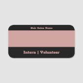 会社インターンボランティア仮任役乾燥消去 名札 (正面)