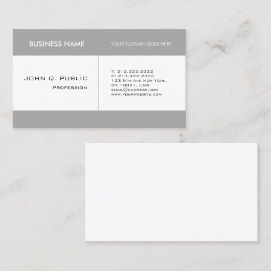 会社エレガントお洒落デザインプモダンライナシック 名刺 (正面/裏面)