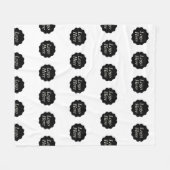 会社エレガントのカスタムブラックロゴ フリースブランケット (正面(横))