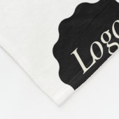 会社エレガントのカスタムブラックロゴ フリースブランケット (角)