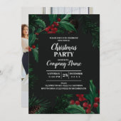 会社エレガントカクテルのクリスマスパーティー招待 招待状 (正面/裏面)