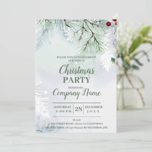 会社エレガントカクテルのクリスマスパーティー招待 招待状 (スタンド正面)