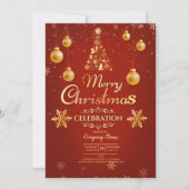 会社エレガントカクテルのクリスマスパーティー招待 招待状 (正面)