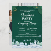 会社エレガントカクテルクリスマスパーティーインビタット 招待状 (正面/裏面)