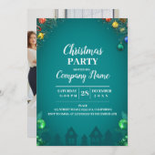 会社エレガントカクテルクリスマスパーティーインビタ 招待状 (正面/裏面)