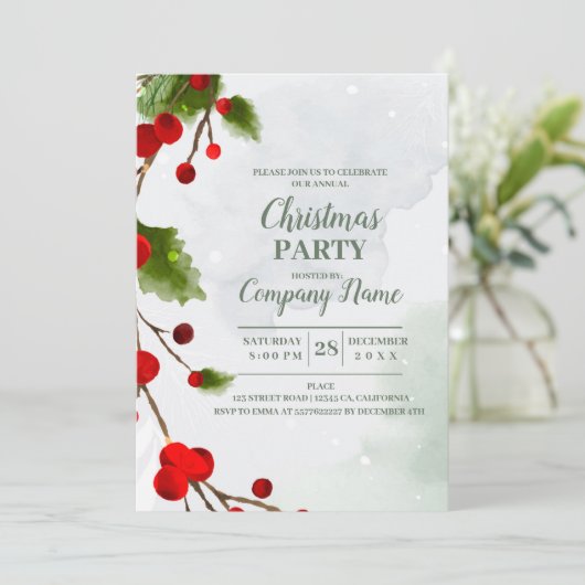 会社エレガントカクテルクリスマスパーティー 招待状 (スタンド正面)