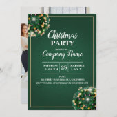会社エレガントカクテルクリスマスパーティー 招待状 (正面/裏面)
