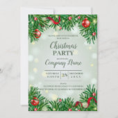 会社エレガントカクテルクリスマスパーティー 招待状 (正面)