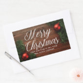 会社エレガントメリークリスマスモダンのカスタム贈り物 長方形シール (封筒)